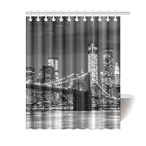 BROOKLYN BRIDGE Fabric Shower Curtain