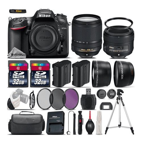 Nikon D7200 DSLR Camera + Nikon 18-140mm VR Lens + Nikon 50mm 1.8