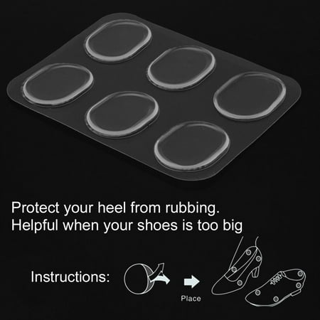 Foot Gloves Shoes - 6x Silicone Gel Shoe Insole Inserts Pad Cushion Foot Care Heel Grips Liner