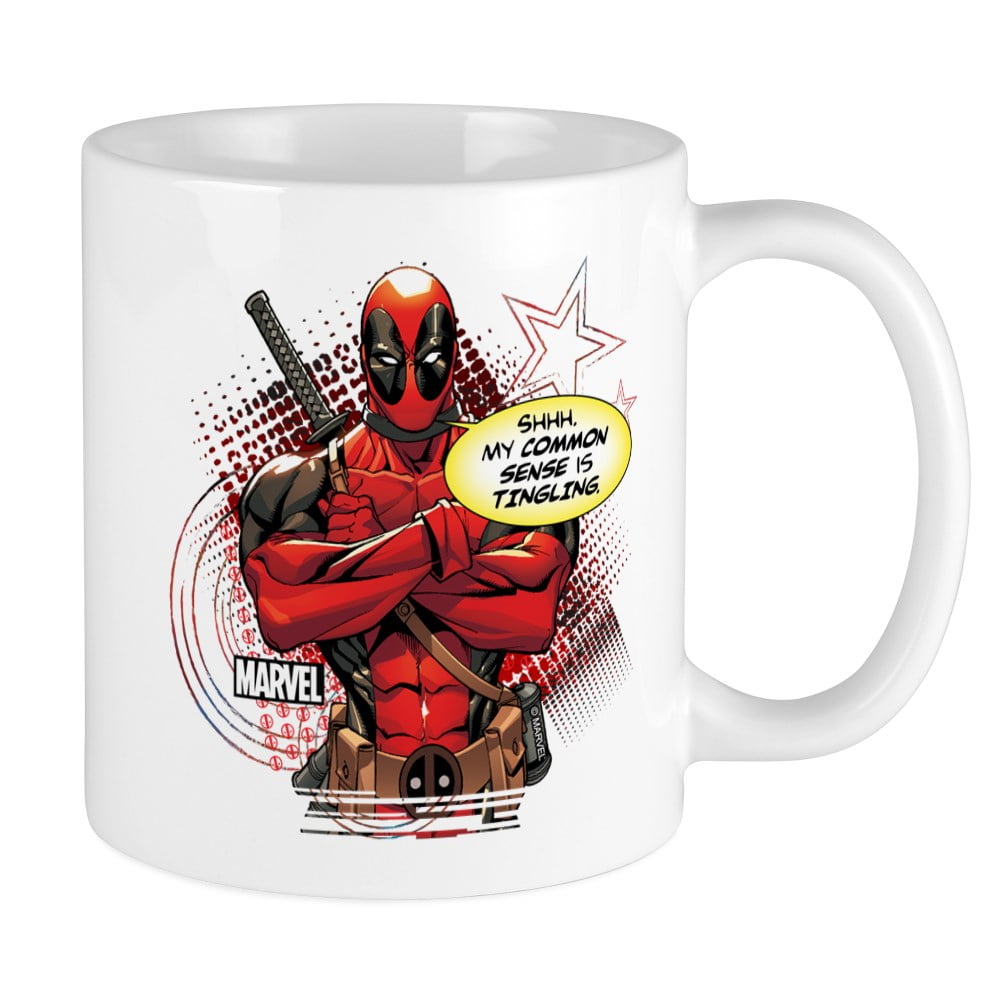 CafePress - Deadpool My Common Sense Mug - Unique Coffee Mug, Coffee ...
