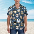 thumbnail image 2 of Pofeuu Winter Animal Friends Print Hawaiian Shirt for Men Sleeves Casual Button Down Summer Beach Dress Shirts T-Shirts,X-Large, 2 of 7