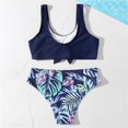 thumbnail image 4 of Mercatoo MercatooGirls' Swimwear 2Pcs Flowers Print Bow Bikini Bathing Suit Summer Toddler Girls Swimsuit for 7 to 12 Years, 4 of 6