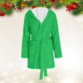 thumbnail image 2 of Gifts for Her Robe for Women Fluffy Loungewear Oversized Hooded Women's Robes Bath Womens Bathrobe Green, 2 of 9