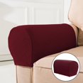 thumbnail image 3 of 2 Juegos de Fundas de Reposabrazos Baoblaze para Sofá Silla Elásticas Vino, 3 of 8