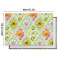 thumbnail image 5 of Pioneer Flower Floral Print Pattern Summer Placemats Table Placemats Set Of 6-Linen Kitchen Washable Placemats Table Mats 12x18 Inch Non-Slip Heat Resistant, 5 of 5