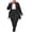 Black, variant on Women's 2 Piece Sets Plus Size Long Sleeve V Neck Cardigan and Fitted Pants Set Casual Fall Winter Loungewear Travel XL-XXXXXL