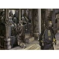 thumbnail image 2 of Tissot, James 32x24 Gold Ornate Wood Framed with Double Matting Museum Art Print Titled - Judas Goes To The High Priests, 2 of 4