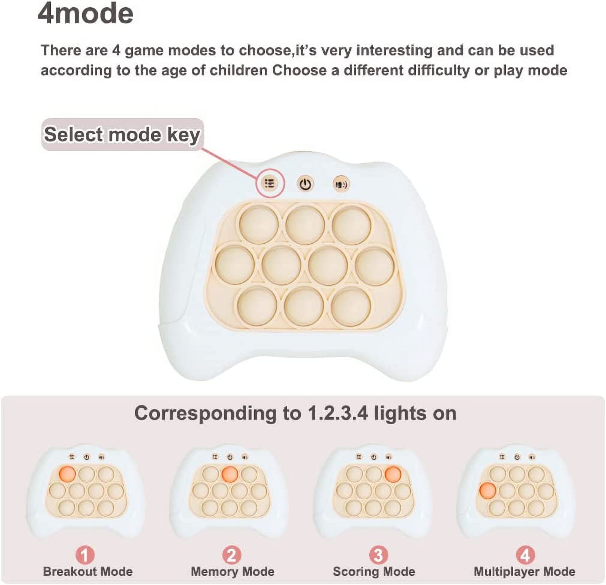 Puzzle Pop It Game Machine,Console De Jeu Révolutionnaire,Push Pops Bubble  Sensory Fidgets Toy,Décompression Breakthrough Puzzle Game Machine  Toys,Electronic Whack Mole Game Fidgets Controller