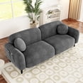 thumbnail image 2 of 3 Seater Sofa, 83.9'' Fabric Sofa Couch with 2 Pillows, Mid-Century Modern Upholstered Sofa for Living Room Bedroom Apartment Office, 2 of 7