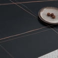 thumbnail image 6 of POVISON 71"Hobart Modern Minimalist Dining Table For 4-6, Black Rectangular Matte Sintered Stone Tabletop, Dark Gray Carbon Steel Leg, 6 of 8