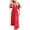 Red Womens Summer Dress, variant on USSUMA Dresses For Women Party Casual,Women Solid Beach Kaftan Long Maxi Dress Cover Up Gown Deep V-Neck Hollow Out Perspective Bandage Sun Dress