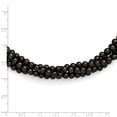 thumbnail image 3 of Sterling Silver Majestik 4 Row 4-5mm Black Shell Bead Twisted Neck, 3 of 3