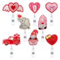 thumbnail image 1 of 8 llaveros retráctiles con purpurina, soporte para insignia fuerte y duradero, carrete para insignia de identificación, regalo de Navidad, 1 of 5