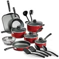 thumbnail image 1 of Tramontina PrimaWare Ensemble de Batterie de Cuisine Antiadhésive en Aluminium 18 Pcs, Rouge, 1 of 6