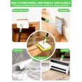 thumbnail image 3 of 4-in-1 Baseboard Cleaning Tool with Handle 5 Reusable Pads 1 Stiff Bristle Brush Carpet Rake for Pet Hair Removal Baseboard Cleaner Carpet Windows Wall Floor Ba, 3 of 8