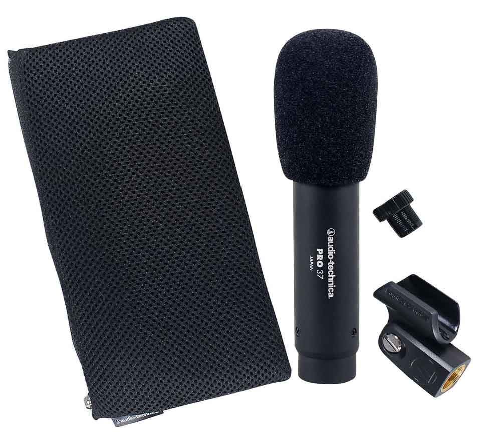 Audio Technica PRO37 Diaphragm Condenser Microphone PRO 37+Mic Stand+Iso Shield - image 4 of 13