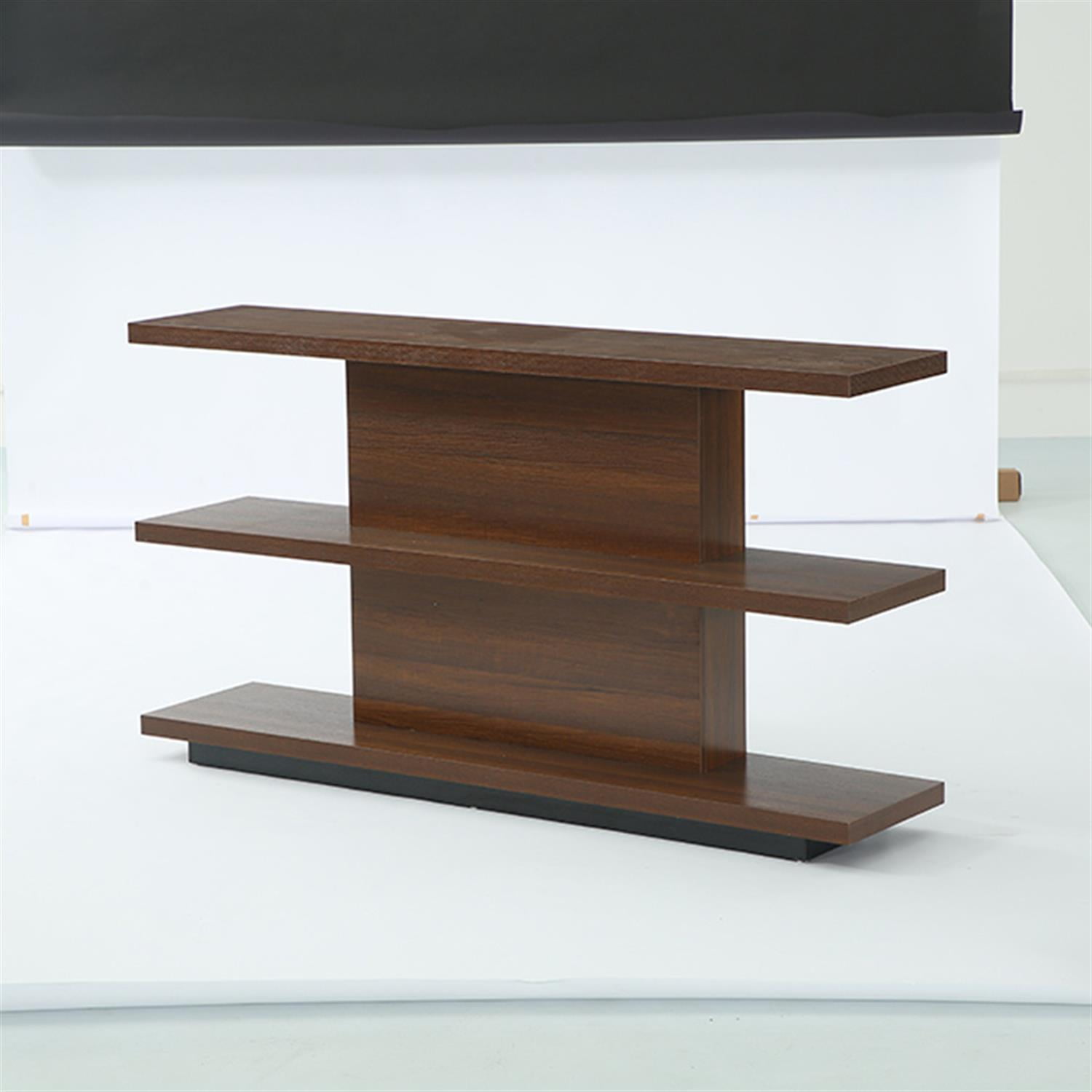 Demi Bonn 63" Console Table, 3-Tier Farmhouse Entryway Table Sofa Table with Storage Shelves for Hallway, Bedroom, Living Room, Brown