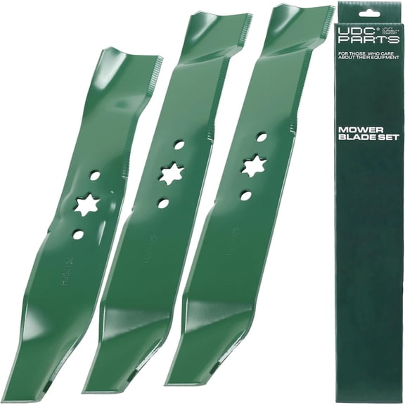 UDC Parts 942-0611A 942-0612A Mulching Blades 46 Inch 3 Pack Fits Cub Cadet LT1045 LT1046 MTD Troy-Bilt 742-0611 742-0612