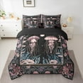thumbnail image 2 of Castle Fairy Pink Jellyfish 7pcs Bedding Comforter Set,Marine Animal Queen Bedding Sets Super Cozy,Bohemian Flower Queen Sheet Sets,Ultra Soft Abstract Home Decor,Reversible, 2 of 8