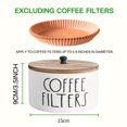 thumbnail image 2 of Stylish Wooden Coffee Filter Holder with Lid, Dust-Proof Storage Caddy for Coffee Bar & Kitchen Counter, 2 of 5