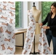 thumbnail image 5 of Soimoi White Cotton Voile Fabric Footprints & Mouse Kids Print Sewing Fabric Yard 58 Inch Wide, 5 of 7