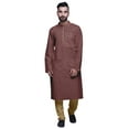 thumbnail image 2 of Atasi Kurta Imprimé pour Hommes Col Mandarin Popeline de Coton Kurta Chemise Décontractée, 2 of 7