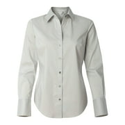 Calvin Klein 13CK018 Women's Cotton Stretch Shirt - Ash - Small