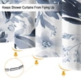 thumbnail image 2 of Watercolor White Flower Shower Curtain,Floral Waterproof Shower Curtains for Bathroom Decor, Modern Ink Plant Bath Curtain Sets with 12 Hooks, 72x72 Inch, 2 of 5