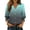 Y152#Mint Green, variant on Ichuanyi Women's Print Button Down Shirts 3/4 Sleeve Lightweight Summer Cardigan Casual V Neck Three Quarter Length Cute Tops
