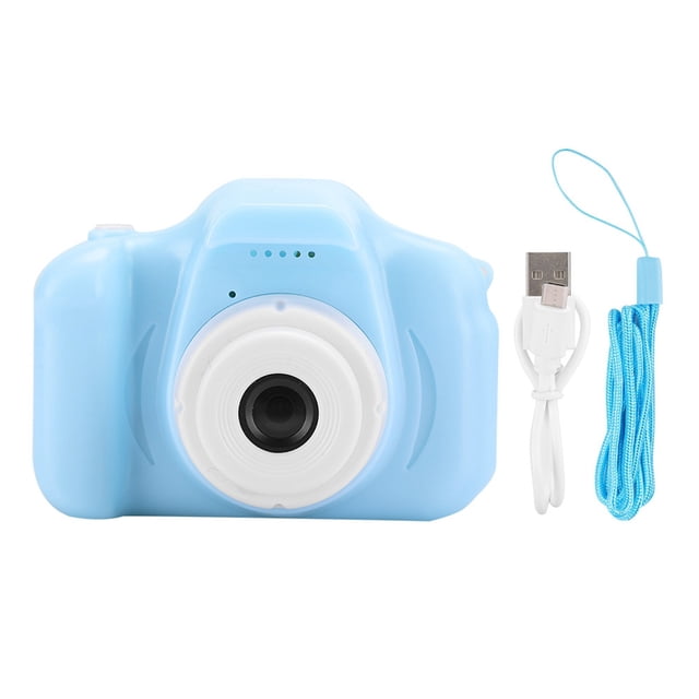 Mini juguete portátil de cámara de vídeo digital para niños con pantalla a color TFT de 2,0 pulgadas, color azul