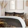 thumbnail image 6 of Ambesonne Western Duvet Cover Set, Cowboy Riding Horse, 2-Calking, Earth Yellow Grey, 6 of 7