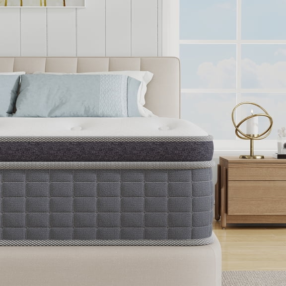 DalisTairy 12 inch Hybrid Mattress in a Box, Gel Memory Foam and Pocket Spring ,Twin Mattress