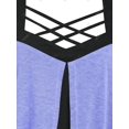 thumbnail image 3 of Camiseta Talla Extra Cruzada Superpuesto Rosegal Mangas largas de talla grande, 3 of 5