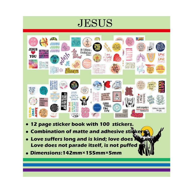 220Pcs Inspirational Christian Stickers, Bible Verse Faith Stickers,  Religious Jesus Motivational Stickers for Christmas Water Bottles,  Christian