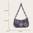 thumbnail image 2 of Bolso de mano bohemio para mujer cadena gruesa Hippie gótico axila azul, 2 of 9