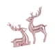 thumbnail image 5 of 2 Piezas Figuras de Reno Esculturas Modernas Estatuillas de Ciervo Ornamento Animal Material Resina Adecuado para Escritório Sala Dormitorio Fotografí Oro rosa, 5 of 8