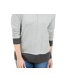 thumbnail image 3 of Karen Scott Women's Erin Cotton Colorblocked Mock Neck Sweater Charcoal Size X-Large, 3 of 3