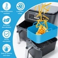 thumbnail image 7 of 2 Pack Air Fryer Silicone Pots, Reusable Rectangle Food Grade Replacement Silicone Air Fryer Bowl Liner Basket for Ninja DZ201 DZ401 Instant Vortex 8 QT 10 QT Air Fryer, Dishwasher Safe, 7 of 7