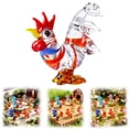 thumbnail image 2 of Cute Crown Chicken Ceramic Craft Ornament Simulation Animal Statue DIY Accessory Exquisite Desktop Garden Decor Figurine, 2 of 4