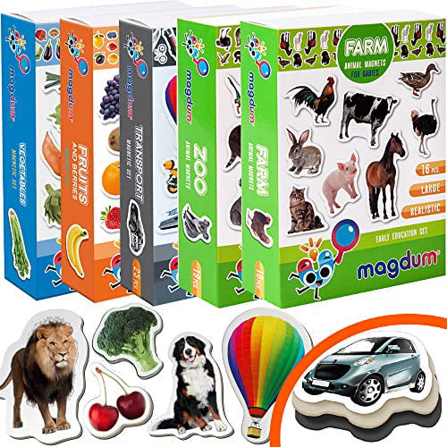 Magdum Kids Magnets for Fridge Farm+Zoo+Fruits+Vegs+Transpots Photo - 110  Large Fridge Magnets for Toddlers - Refrigerator Magnets for Kids - Toddler  Magnets for Refrigerator - Magnets for Kids | Walmart Canada