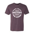 thumbnail image 2 of Wild Bobby, Brother Man Myth Legend Funny Dad, Father's Day, Men Premium Tri Blend Tee, Vintage Purple, Large, 2 of 4