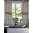 thumbnail image 2 of Boho Brown Flower Sheer Curtains 39 Inch Length 2 Panels Set for Living Room/Bedroom, Abstract Bohemia Pesley Floral Kitchen Curtains Grommet Semi-Sheer Curtains Drapes Window Treatments 27.5"x39"x2, 2 of 7
