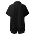thumbnail image 7 of Women Vacation Fashion Casual Suit Solid Color Shorts and Shirt Top Two Piece Sets Beach, 7 of 7