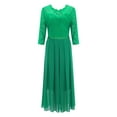 thumbnail image 3 of KaLI_store Women's Formal Dresses Formal Dresses for Women Evening Party Halter Neck Sleeveless Ruffle Split Guest Ball Gowns Prom Dress Green,XL, 3 of 4