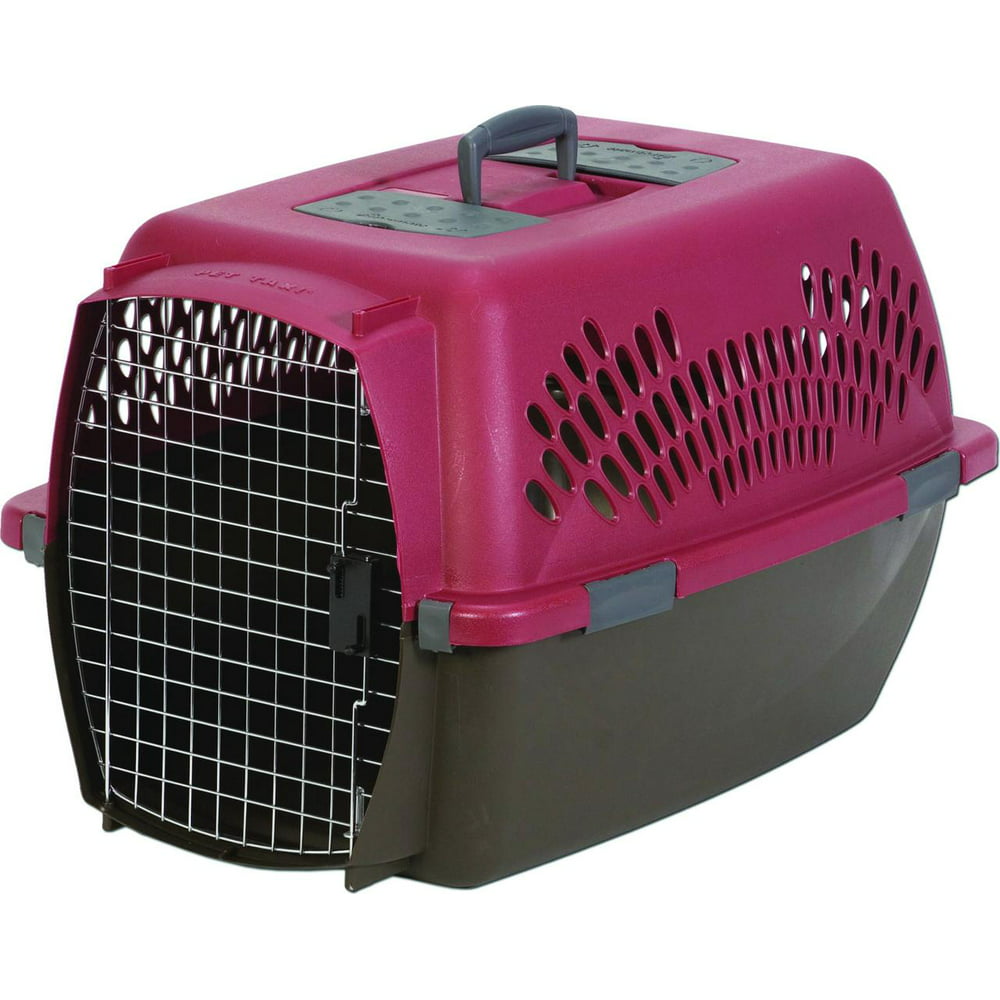 Petmate 21090 Pet Taxi Large Kennel, Samba Red/Coffee Grounds