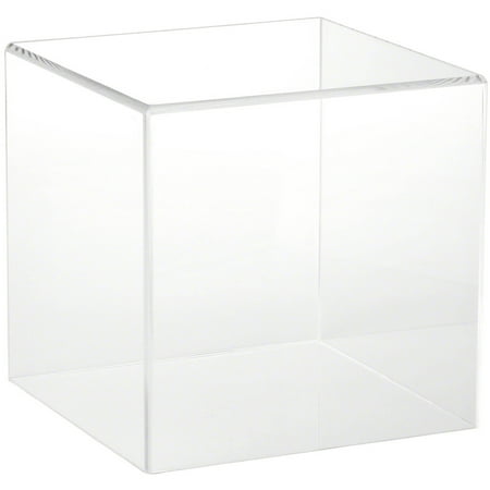 Plymor Clear Acrylic Display Case with No Base, 8" x 8" x 8"