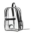 thumbnail image 1 of Mochila transparente Mochila grande para computadora portátil Mochila con cremallera Mochila informal Mochila escolar Negro Jinwen Paquete de PVC, 1 of 8