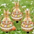 thumbnail image 5 of Colorful Easter Bunny Gnome Yard Stake, Garden and Lawn Decor with Egg Designs, Outdoor Holiday Decoration for Easter Party, 5 of 6