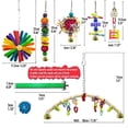 thumbnail image 2 of 15 Pcs Colorful Parrot Chew Swings Bite Resistant for Finches, Parakeets, Cockatiels, 2 of 2