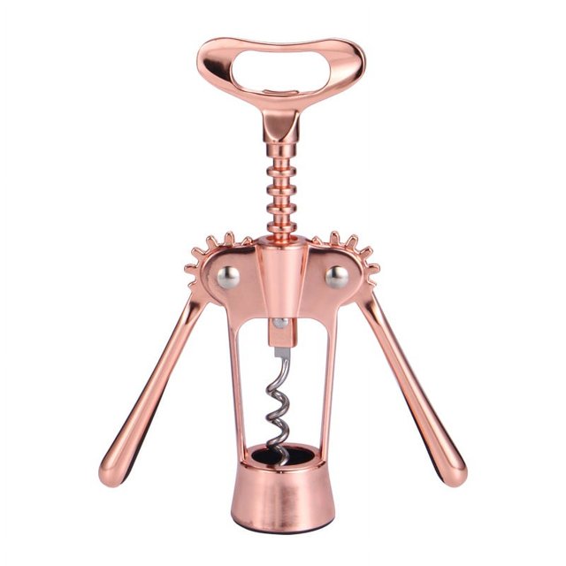 Corkscrew Set by Hanee (Rose Gold) - Wine Bottle Opener - Wine Opener & Beer Bottle Opener with Foil Cutter and Pouch, Wine Accessories For Kitchen Chateau Restaurant Bars and Waiters